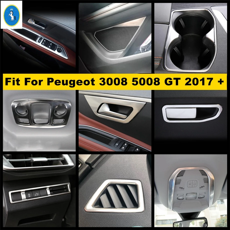Door Speaker Air AC Cup Holder Door Bowl Lift Button Panel Cover Trim Fit For Peugeot 3008 5008 GT 2017 - 2022 Silver Interior
Door Speaker Air AC Cup Holder Door Bowl Lift Button Panel Cover Trim Fit For Peugeot 3008 5008 GT 2017 - 2022 Silver Interior