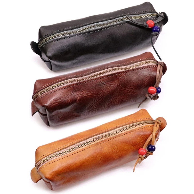 Вместительная кожаная сумка для канцелярских принадлежностей, прочная винтажная кожаная косметичка для хранения, отлично подходит для дел...
Вместительная кожаная сумка для канцелярских принадлежностей, прочная винтажная кожаная косметичка для хранения, отлично подходит для дел...