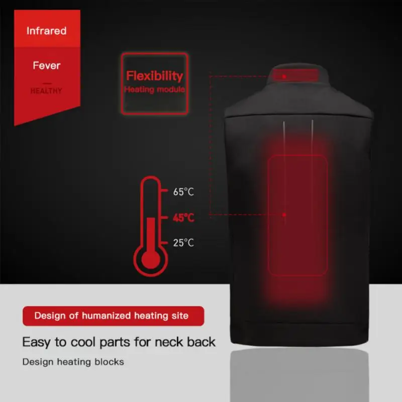 2 Heating Zones Heating Vest Men Winter USB Electrical Heated jacket Sleevless Outdoor Waistcoat for Hunting camping cycling
2 Heating Zones Heating Vest Men Winter USB Electrical Heated jacket Sleevless Outdoor Waistcoat for Hunting camping cycling