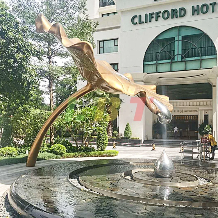 Fashion pool landscape stainless steel lotus leaf sculpture garden community hotel metal lotus sales department decoration
Fashion pool landscape stainless steel lotus leaf sculpture garden community hotel metal lotus sales department decoration