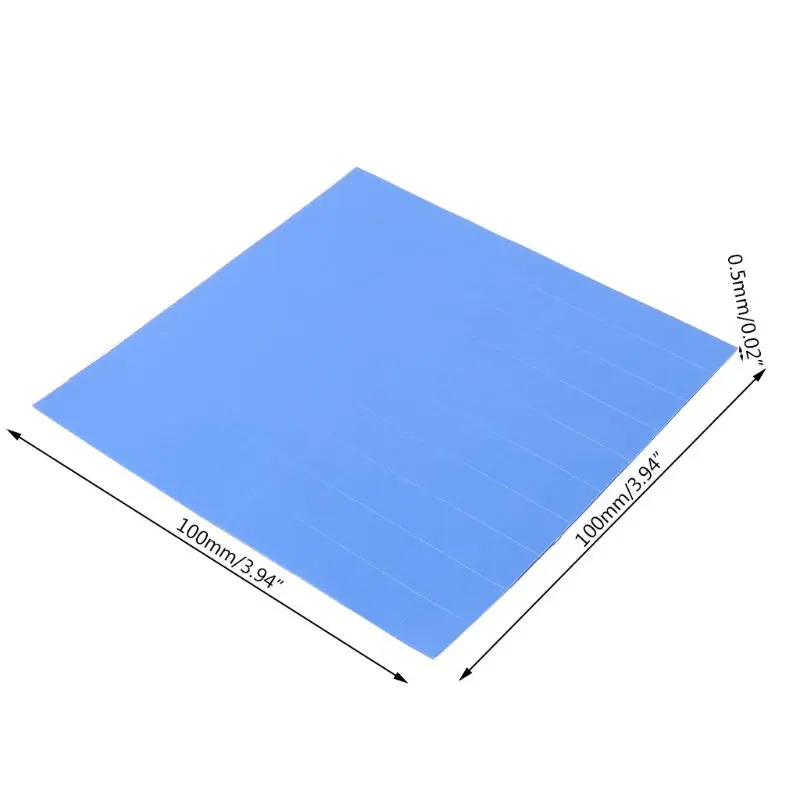 100mmx100mmx0.5mm 1Sheet/100PCS Thermal Pad GPU CPU Heatsink Cooling Conductive Silicone Pad
100mmx100mmx0.5mm 1Sheet/100PCS Thermal Pad GPU CPU Heatsink Cooling Conductive Silicone Pad