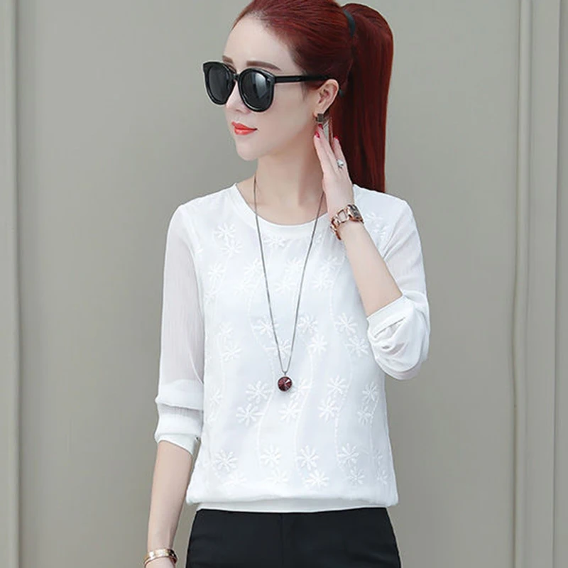 Women Spring Autumn Style Lace Blouses Shirts Lady Casual Long Sleeve O-Neck Lace Blusas Tops DD8160
Women Spring Autumn Style Lace Blouses Shirts Lady Casual Long Sleeve O-Neck Lace Blusas Tops DD8160