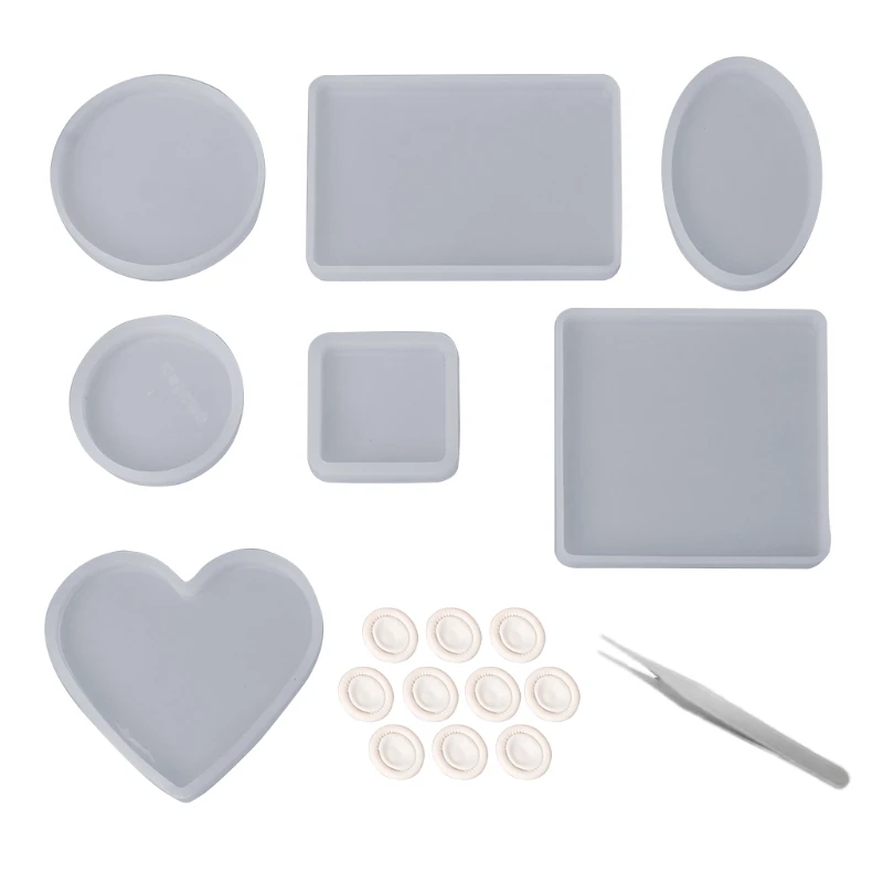 1 Set Crystal Epoxy Resin Mold DIY Crafts Jewelry Casting Tool Heart Round Square Rectangle Coaster Silicone Mould
1 Set Crystal Epoxy Resin Mold DIY Crafts Jewelry Casting Tool Heart Round Square Rectangle Coaster Silicone Mould