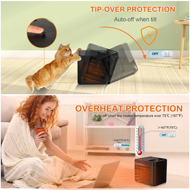 Mini Portable Electric Space Heater Home Office Desktop Warm Air Heater Warmer Fan Silent Remote Fast Adjustable Thermostat
Mini Portable Electric Space Heater Home Office Desktop Warm Air Heater Warmer Fan Silent Remote Fast Adjustable Thermostat