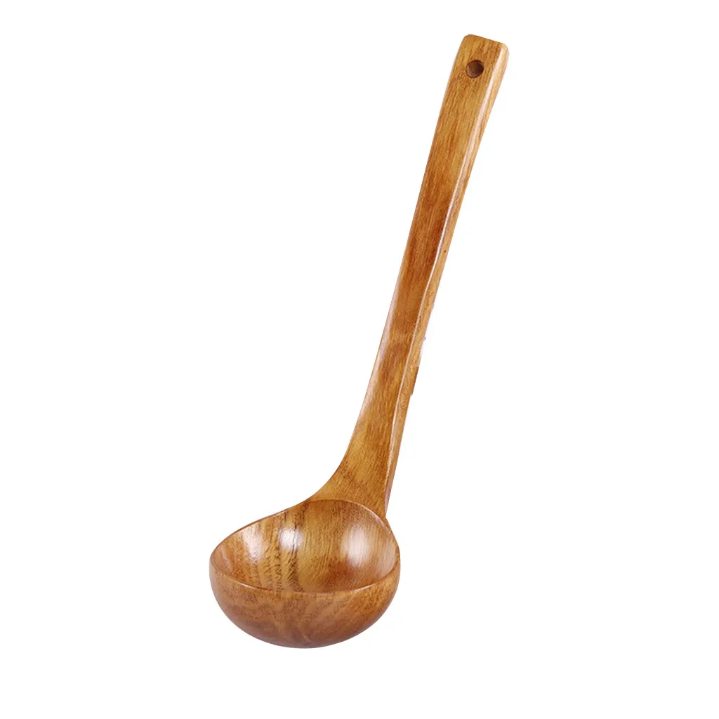 Wooden Spoon Large Wooden Soup Spoon Long Handle Natural Tableware Kitchen Accessories Kinking Style Spoon Drink Soup
Wooden Spoon Large Wooden Soup Spoon Long Handle Natural Tableware Kitchen Accessories Kinking Style Spoon Drink Soup