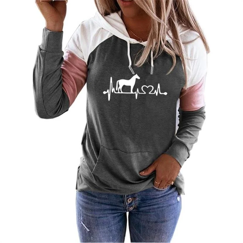 Hoodies For Women Patchwork Sweater Horse Print Casual Long Sleeved Loose Casual Color Blocking Hooded Women Sweater Hoodies
Hoodies For Women Patchwork Sweater Horse Print Casual Long Sleeved Loose Casual Color Blocking Hooded Women Sweater Hoodies