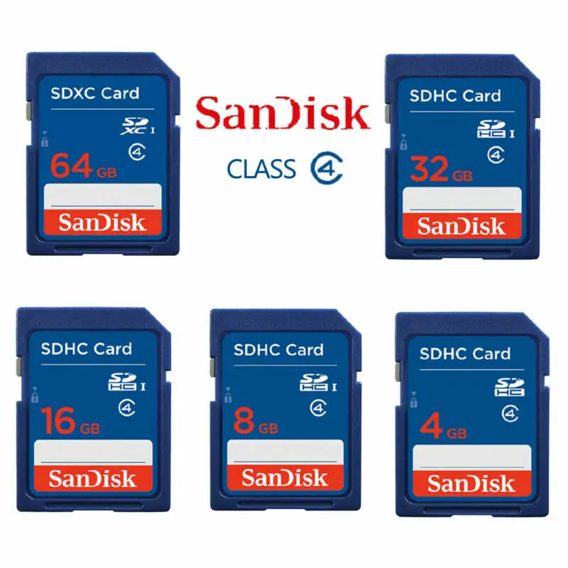 

SanDisk SD Card 2GB/4GB/8GB/16GB/32GB SD Secure Digital Memory Card SD SDHC Standard Class 4 Ultra Memory with Card Reader Used