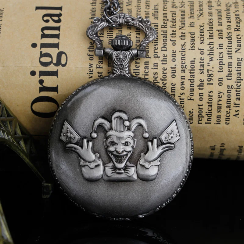 Engraved Clown Cool Design Retro Black Quartz Pocket Watch Necklace Watch Pendant Clock Gifts Men Women Kids Souvenir XH3057
Engraved Clown Cool Design Retro Black Quartz Pocket Watch Necklace Watch Pendant Clock Gifts Men Women Kids Souvenir XH3057