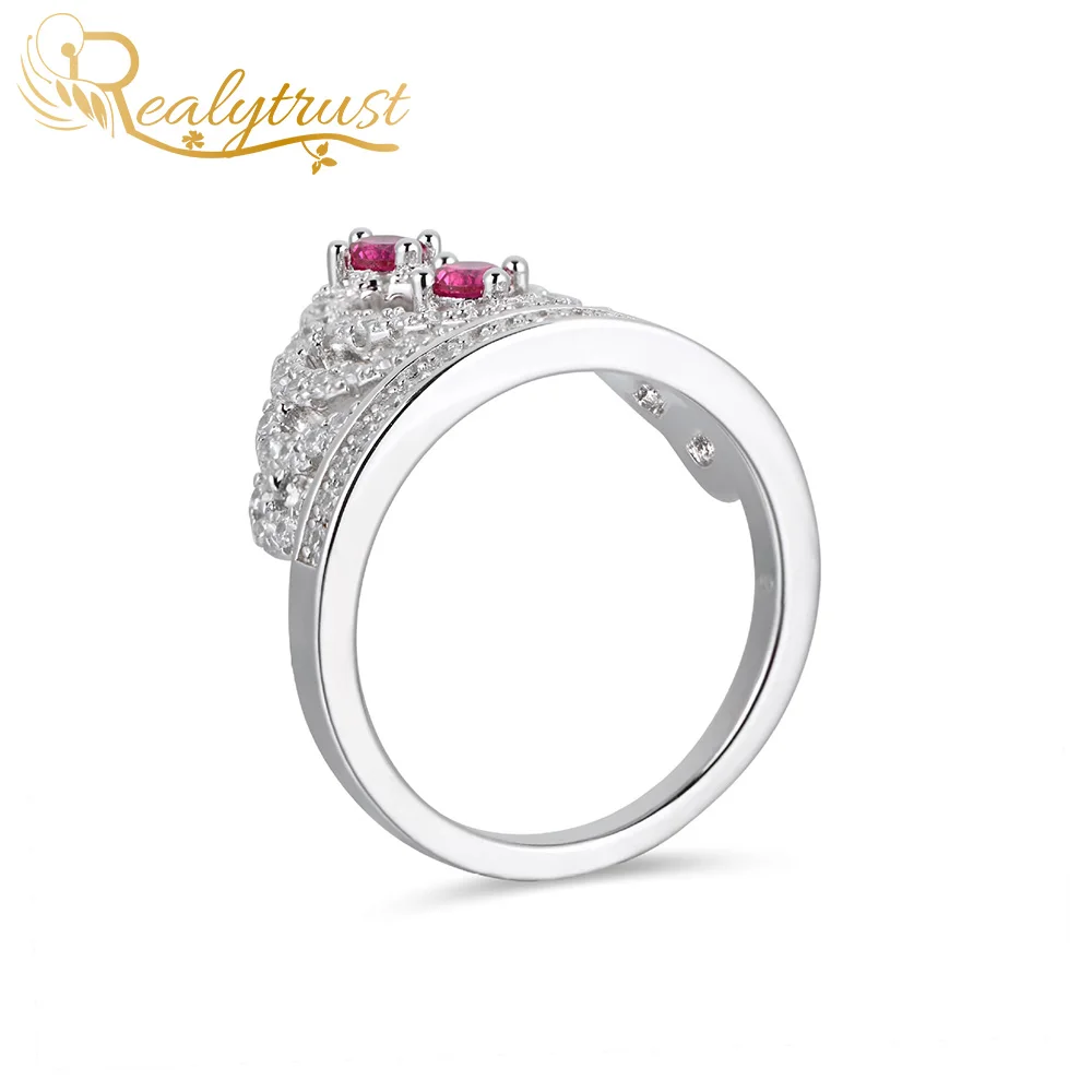 Realytrust Trendy 5A Red Zircon Crown Ring for Women Solid 925 Sterling Silver Wedding Band Engagement Bridal Party Gift
Realytrust Trendy 5A Red Zircon Crown Ring for Women Solid 925 Sterling Silver Wedding Band Engagement Bridal Party Gift