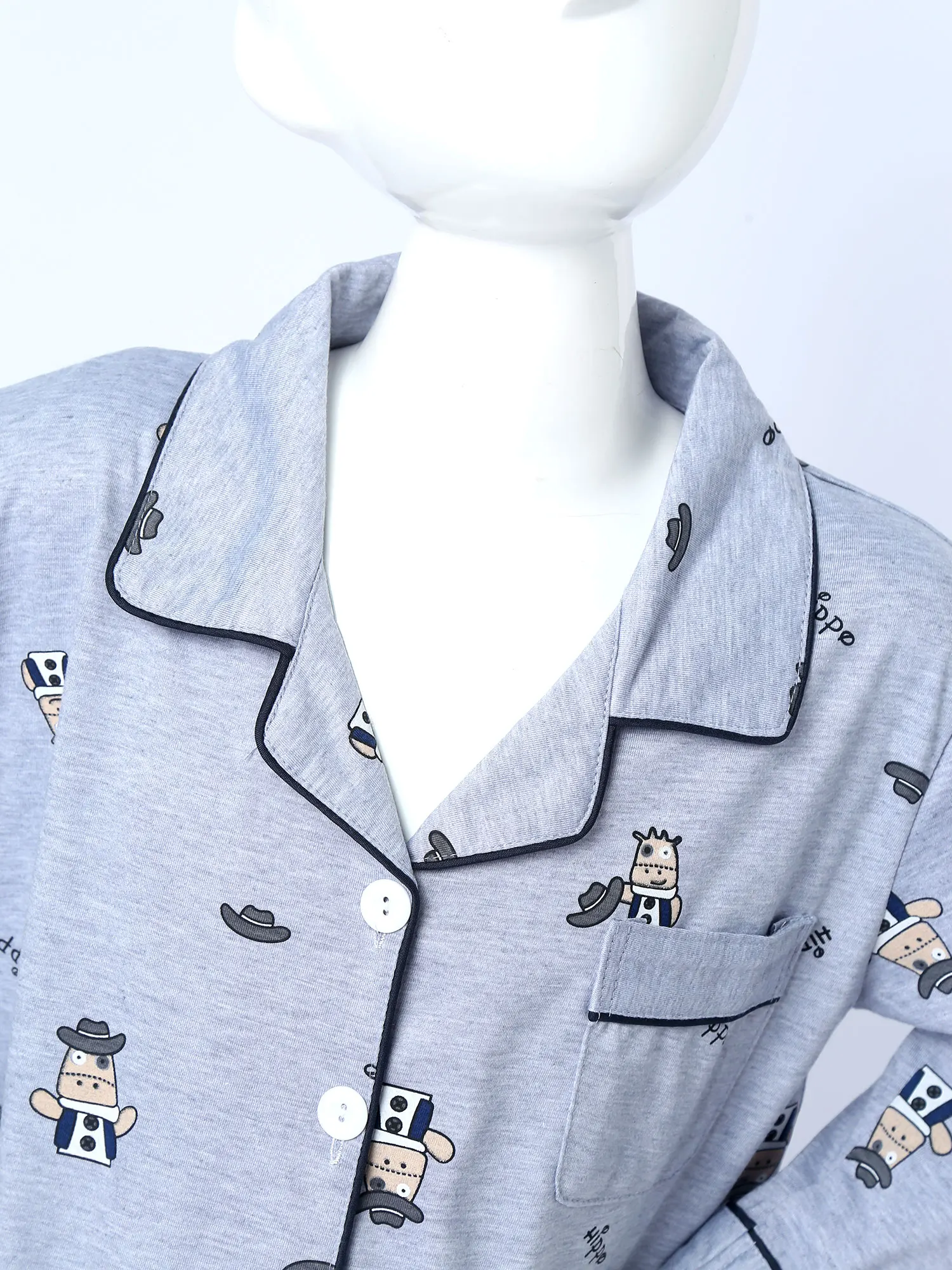 Oyolan Boys Girls Long Sleeve Pajamas Set Lapel Collar Grey Autumn Cute Cartoon Toddler Pajama Kids Sleepwear Children Clothes
Oyolan Boys Girls Long Sleeve Pajamas Set Lapel Collar Grey Autumn Cute Cartoon Toddler Pajama Kids Sleepwear Children Clothes