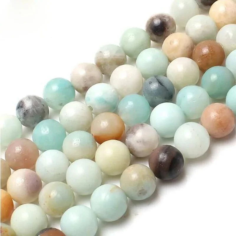 Natural Stone Beads for Jewelry Making Loose Spacer Multi-Colored Amazonite Bead DIY Bracelets Handmade 4mm 6mm 8mm 10mm
Natural Stone Beads for Jewelry Making Loose Spacer Multi-Colored Amazonite Bead DIY Bracelets Handmade 4mm 6mm 8mm 10mm