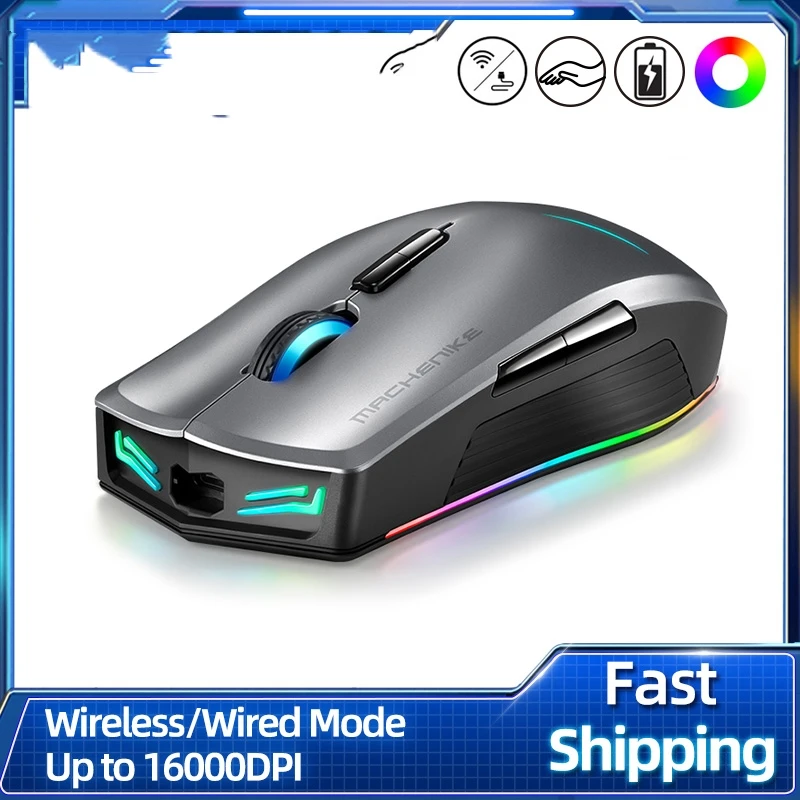 Беспроводная игровая мышь M7, 16000 DPI RGB программируемая перезаряжаемая компьютерная мышь PMW3212 PMW3335
Беспроводная игровая мышь M7, 16000 DPI RGB программируемая перезаряжаемая компьютерная мышь PMW3212 PMW3335