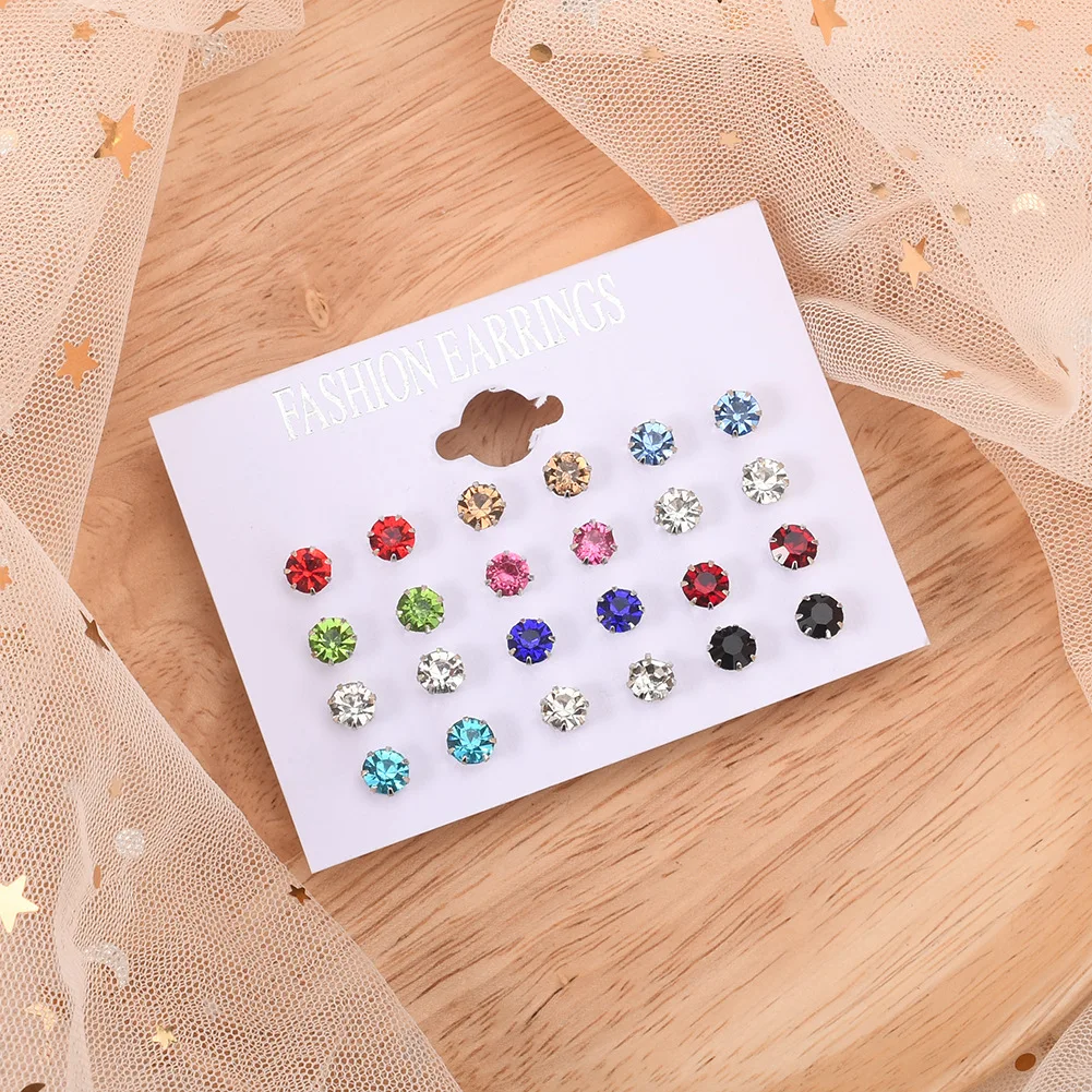12Pairs/Set Fashion Classic Crystal Rhinestone Pearl Stud Men Earrings Set Birthday Stone Simple Earrings Jewelry For Women
12Pairs/Set Fashion Classic Crystal Rhinestone Pearl Stud Men Earrings Set Birthday Stone Simple Earrings Jewelry For Women