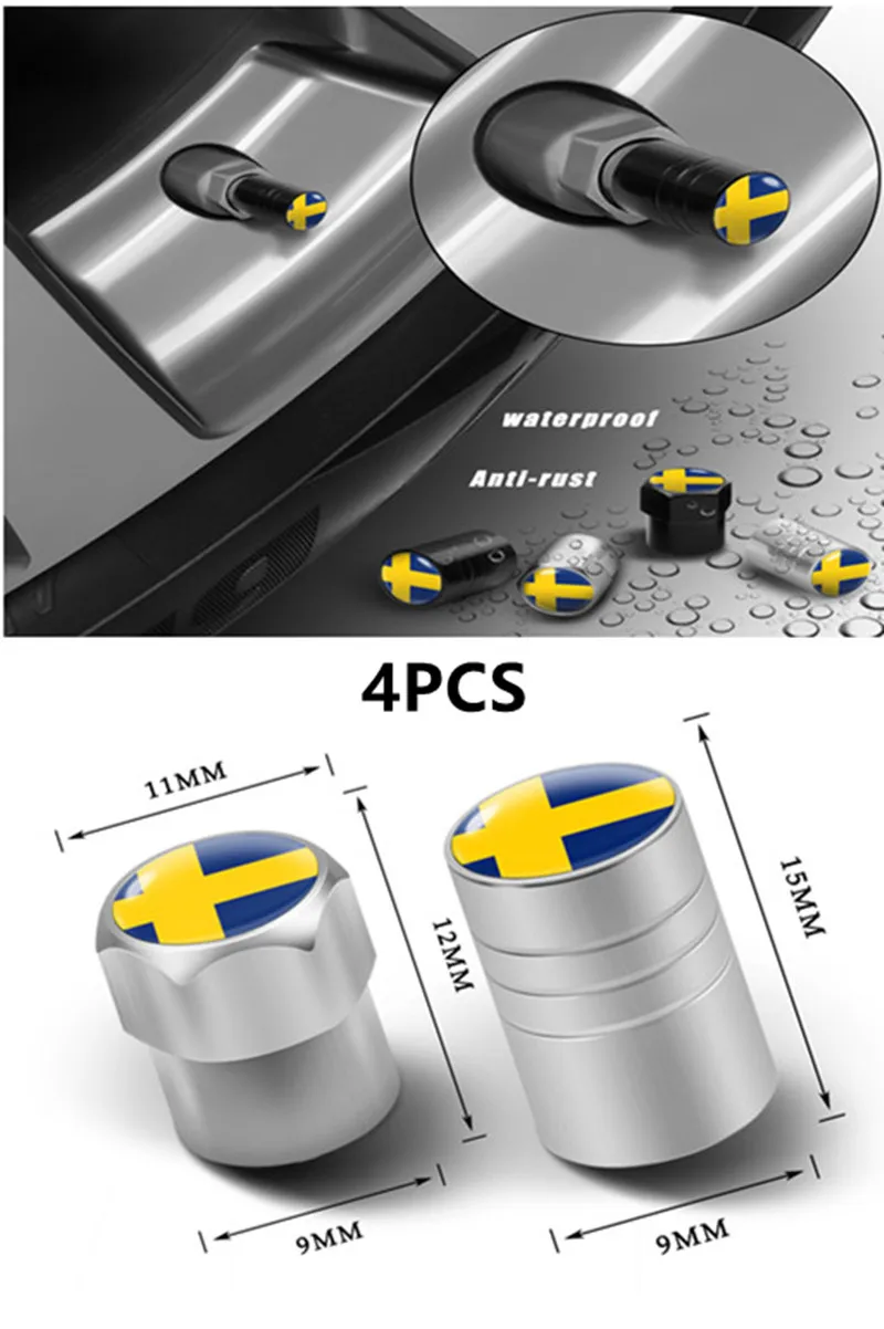 4PCS Automobile fitting Sweden logo tire metal cover is suitable for tire parts of the air cover modification
4PCS Automobile fitting Sweden logo tire metal cover is suitable for tire parts of the air cover modification