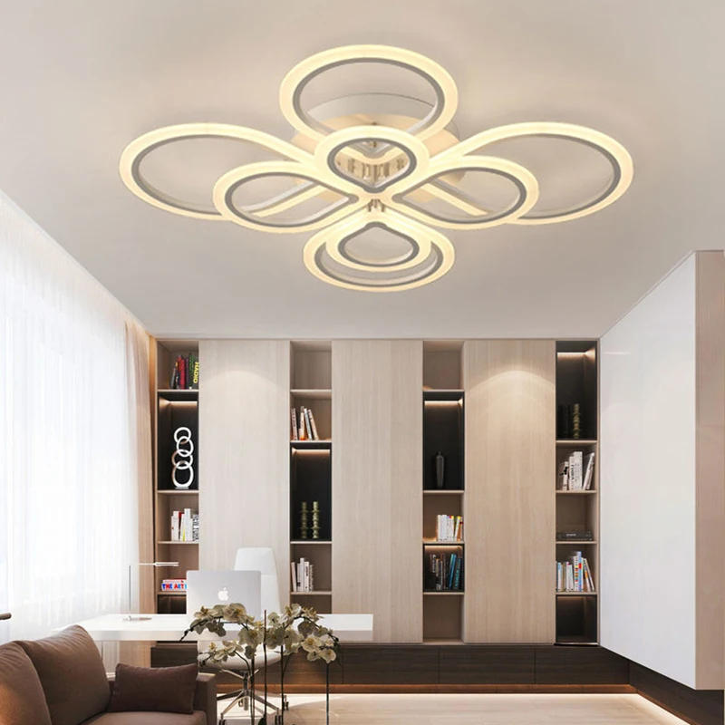 Modern Black LED Lamp Ceiling Light Rings White Acrylic Lampshade Indoor Living Dining Room Bedroom Kitchen Decoration Fixture
Modern Black LED Lamp Ceiling Light Rings White Acrylic Lampshade Indoor Living Dining Room Bedroom Kitchen Decoration Fixture