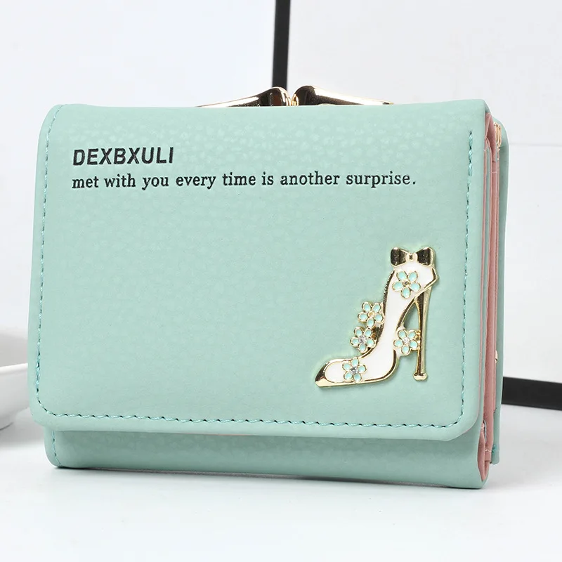 Short Wallet Women Three Fold Tick Buckle Cute Purse Cards Bag High Heels Design Coin Holder for Student Girls Useful
Short Wallet Women Three Fold Tick Buckle Cute Purse Cards Bag High Heels Design Coin Holder for Student Girls Useful
