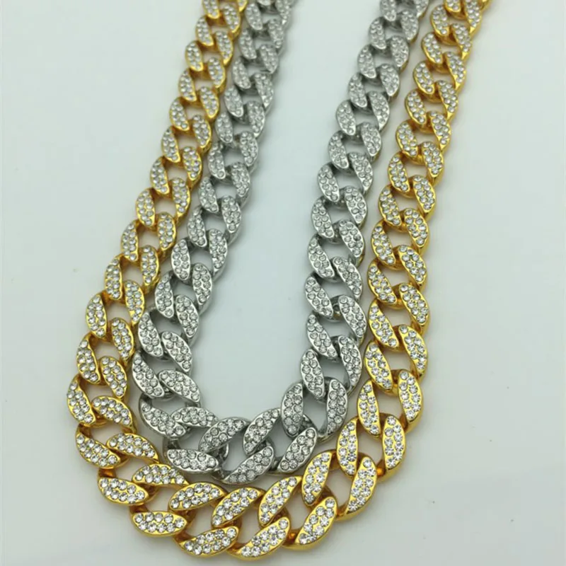 Hip Hop Men's Necklace Bling Iced Out Rhinestone 15mm CZ Miami Cuban Link Chain Necklace Fashion Jewelry
Hip Hop Men's Necklace Bling Iced Out Rhinestone 15mm CZ Miami Cuban Link Chain Necklace Fashion Jewelry