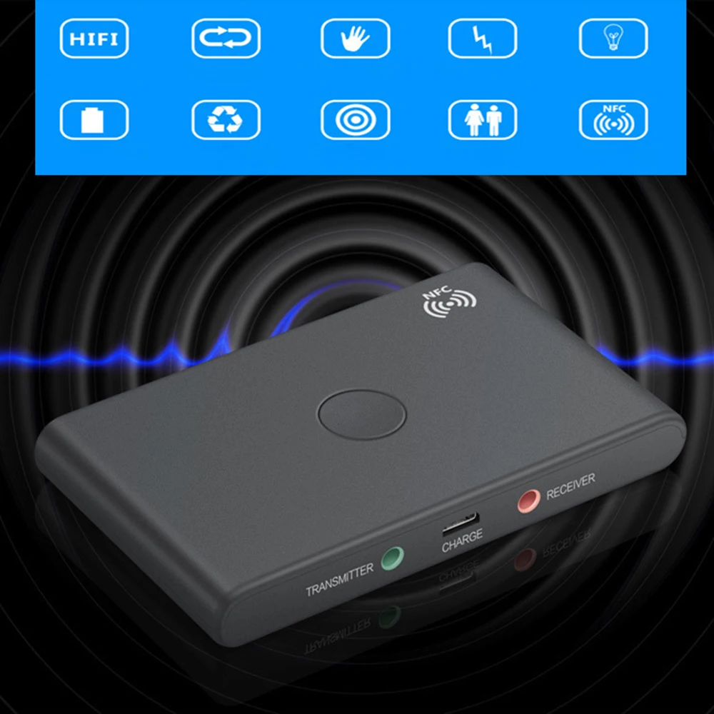 Приемник Bluetooth 5 0 с NFC 3 мм AUX RCA Hi-Fi беспроводной адаптер автоматическое ВКЛ./ВЫКЛ. 4 2