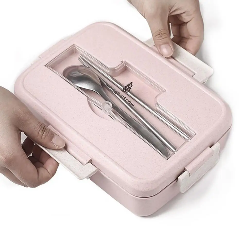 Bento Box Stainless Steel with Lid Portable Wheat Straw Elegant Office Food Container Durable Lunch Box Travel School Picnics
Bento Box Stainless Steel with Lid Portable Wheat Straw Elegant Office Food Container Durable Lunch Box Travel School Picnics