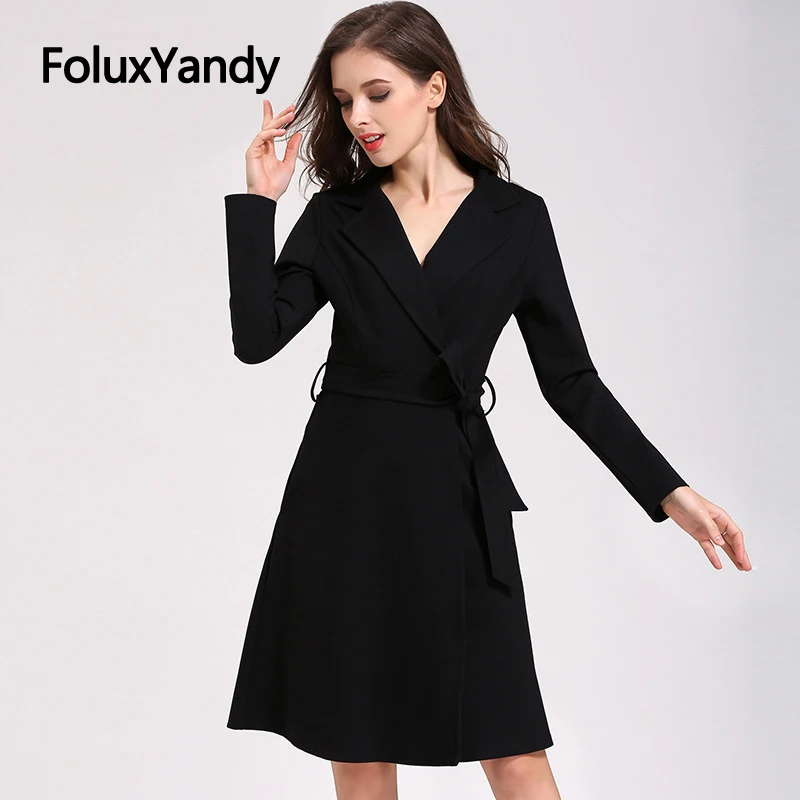 2022 Spring Long Trench Coat Women Double Breasted Slim Elegant Office Lady Trench Female Outwear Windbreaker Black QCFS30
2022 Spring Long Trench Coat Women Double Breasted Slim Elegant Office Lady Trench Female Outwear Windbreaker Black QCFS30