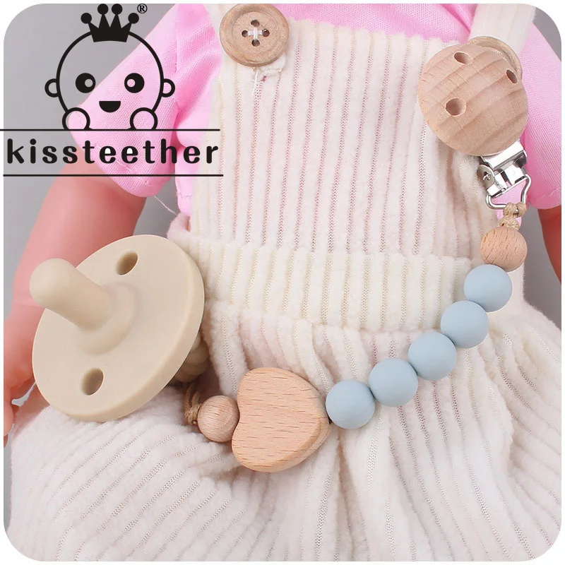Зубное кольцо Kissteether из бука деревянная Строительная цепочка с деревянными