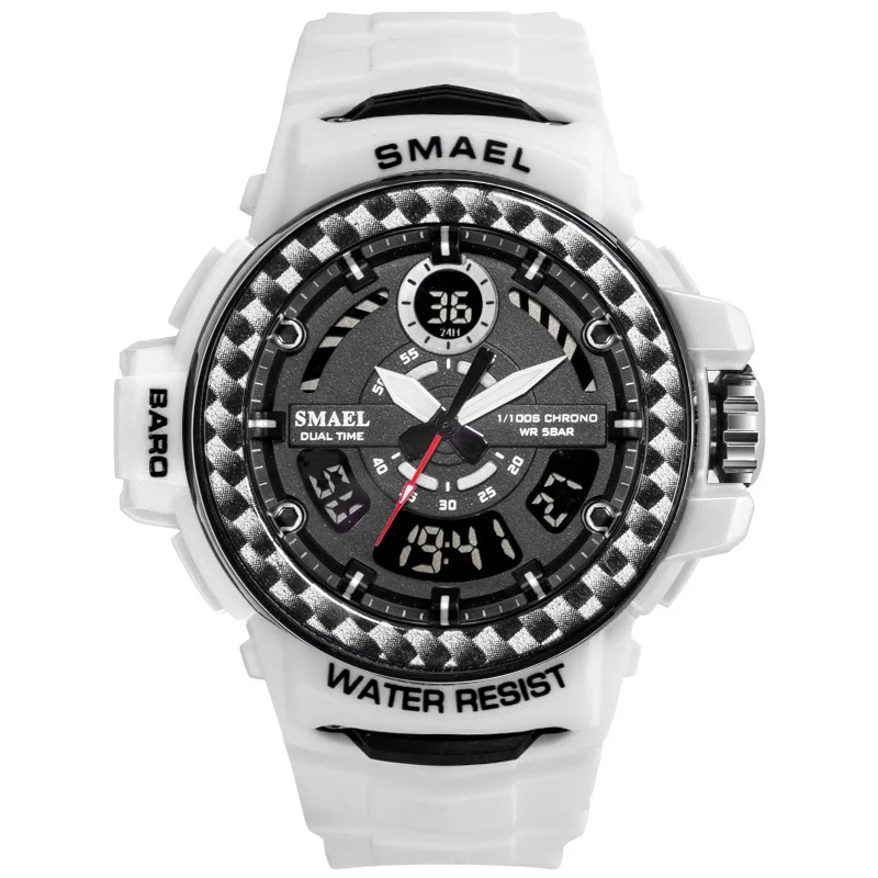 SMAEL 8014 Multifunctional Double Display Electronic Large Dial Outdoor Sports Water Luminous Men's Watch
SMAEL 8014 Multifunctional Double Display Electronic Large Dial Outdoor Sports Water Luminous Men's Watch