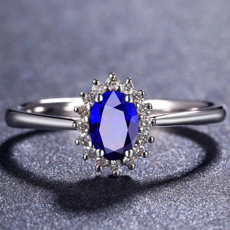 Женское кольцо в форме сердца MAQ из чистого золота 18 К с натуральным сапфиром 2020 |