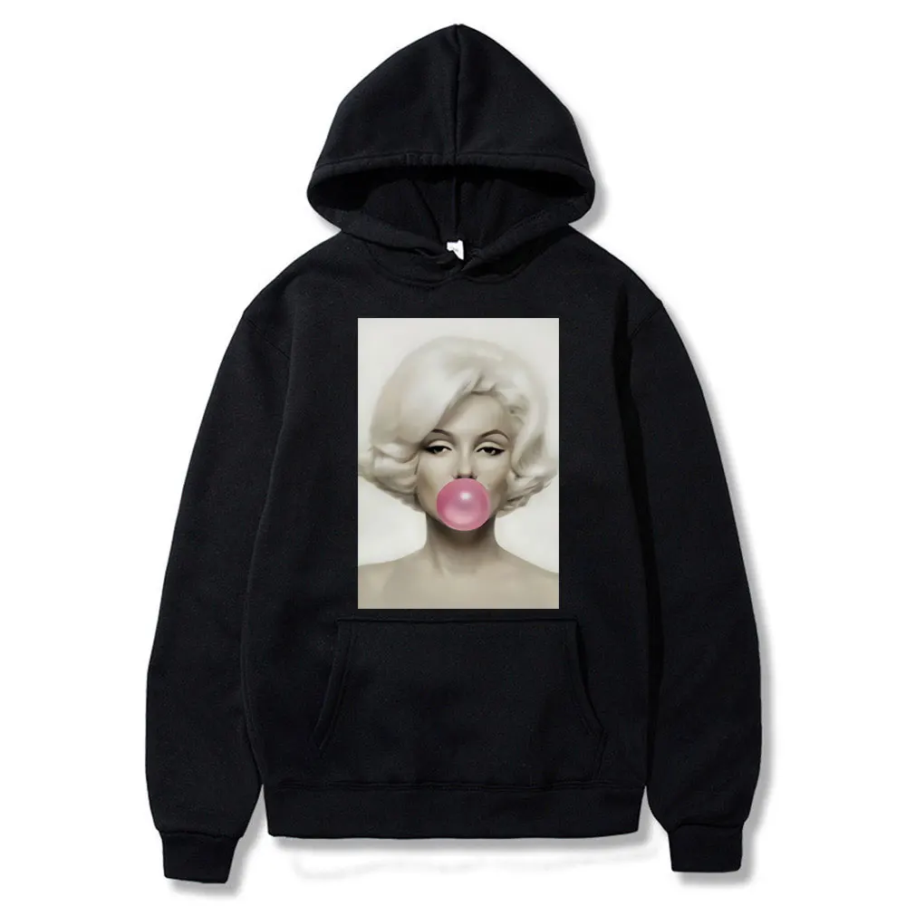 Unisex Marilyn Monroe Bubble Gum Oversized Sweatshirt Hoody Korean Style Cotton Hoodies Fashion Harajuku Hoodies for Women/men
Unisex Marilyn Monroe Bubble Gum Oversized Sweatshirt Hoody Korean Style Cotton Hoodies Fashion Harajuku Hoodies for Women/men