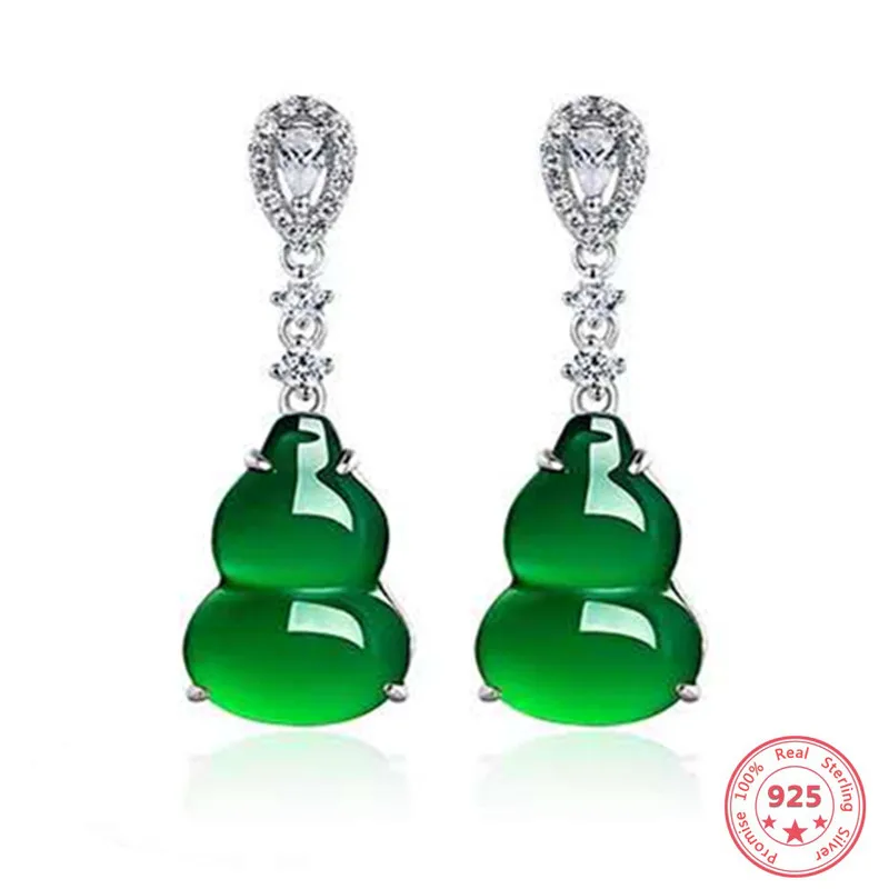Real S925 Silver Jewelry Emerald Diamond Earring Women Green Jade Gemstone Bizuteria Silver 925 Jewelry Garnet Emerald Earring 
Real S925 Silver Jewelry Emerald Diamond Earring Women Green Jade Gemstone Bizuteria Silver 925 Jewelry Garnet Emerald Earring