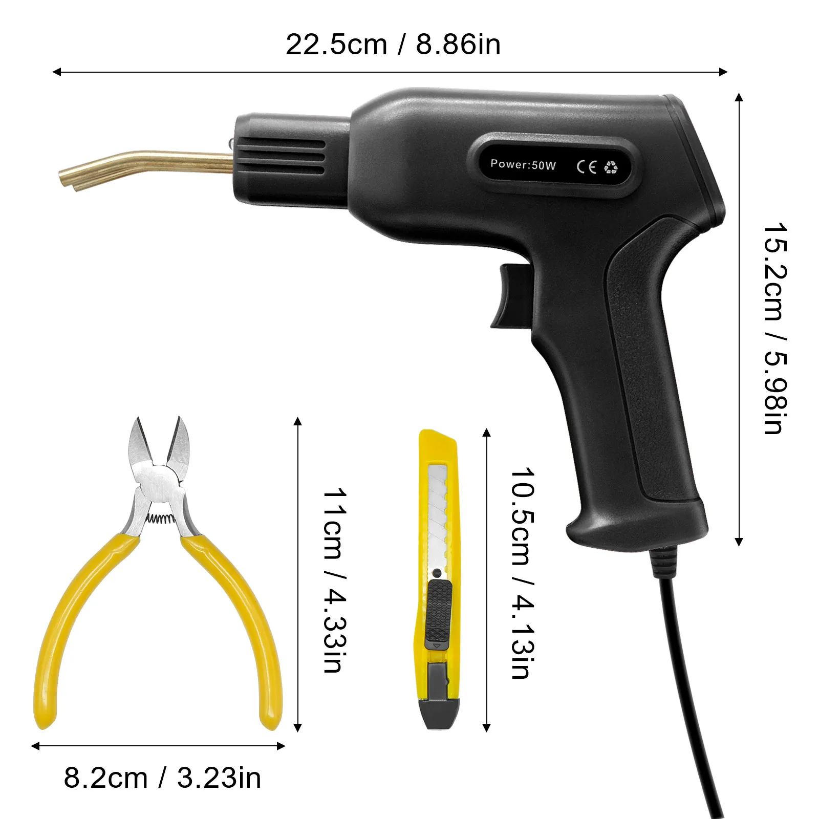 50W Handy Plastics Welders Garage Tools Hot Staplers Machine Handy Plastic Welder Hot Stapler Welding Machine Soldering Iron
50W Handy Plastics Welders Garage Tools Hot Staplers Machine Handy Plastic Welder Hot Stapler Welding Machine Soldering Iron
