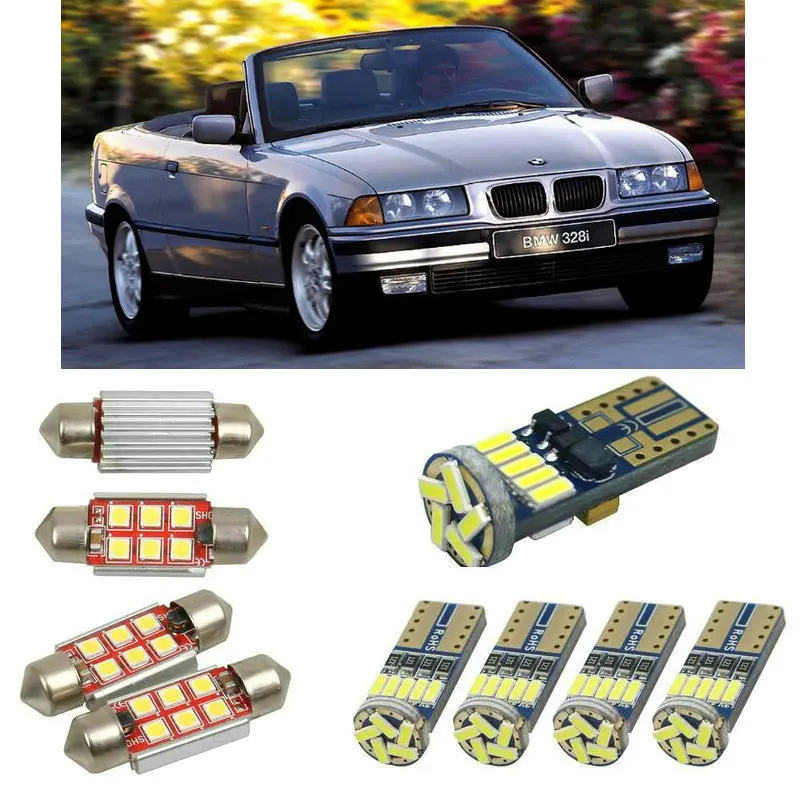 Внутренние светодиодные автомобильные лампы для BMW 3 convertibie e36 cabrio купольные