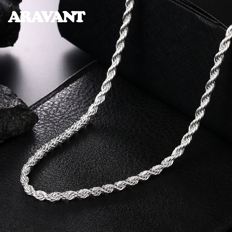 925 Silver 4MM Twist Snake Chain Necklace For Men Women Jewelry Accessories 16-30 Inches
925 Silver 4MM Twist Snake Chain Necklace For Men Women Jewelry Accessories 16-30 Inches