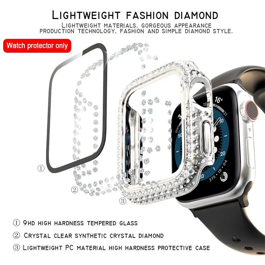 Diamond Protective Cover for Apple watch 6 5 4 40mm44mm Series SE Film Covers Tempered 42mm 38mm Case For IWatch Glass Bump K2L5 
Diamond Protective Cover for Apple watch 6 5 4 40mm44mm Series SE Film Covers Tempered 42mm 38mm Case For IWatch Glass Bump K2L5