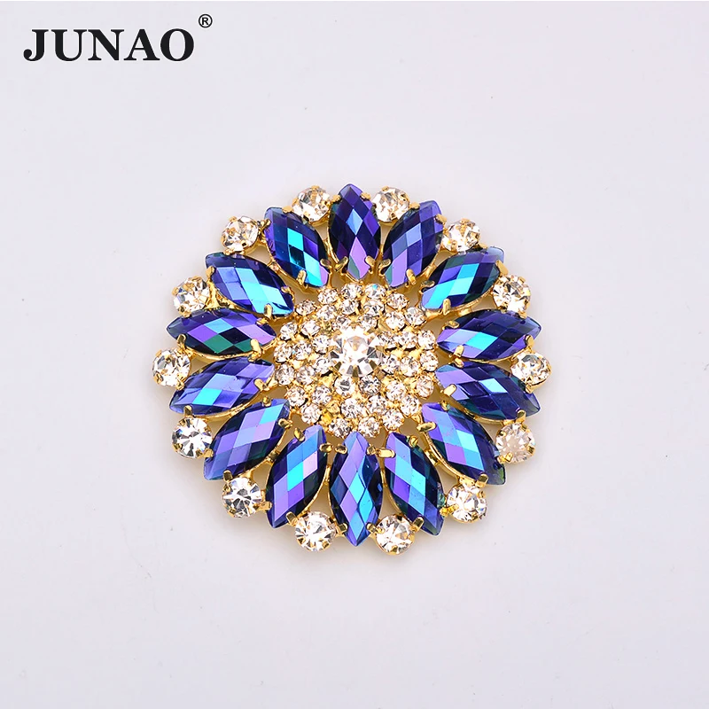 JUNAO 50mm 2Pcs Sewing Blue AB Glass Flower Rhinestone Flat Back Strass Applique Sewn Big Bikini Crystal Stone for Dress Crafts
JUNAO 50mm 2Pcs Sewing Blue AB Glass Flower Rhinestone Flat Back Strass Applique Sewn Big Bikini Crystal Stone for Dress Crafts