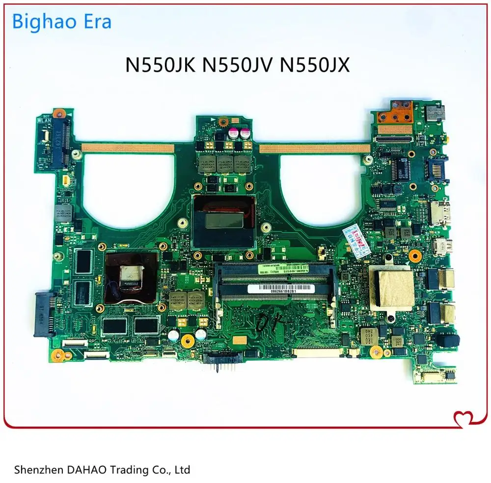 (Free Shipping) Bighao Era For ASUS N550JV N550JK N550J N550JX Laptop Motherboard With i7-4700HQ GT750M 2GB GPU 100% Tested 
(Free Shipping) Bighao Era For ASUS N550JV N550JK N550J N550JX Laptop Motherboard With i7-4700HQ GT750M 2GB GPU 100% Tested