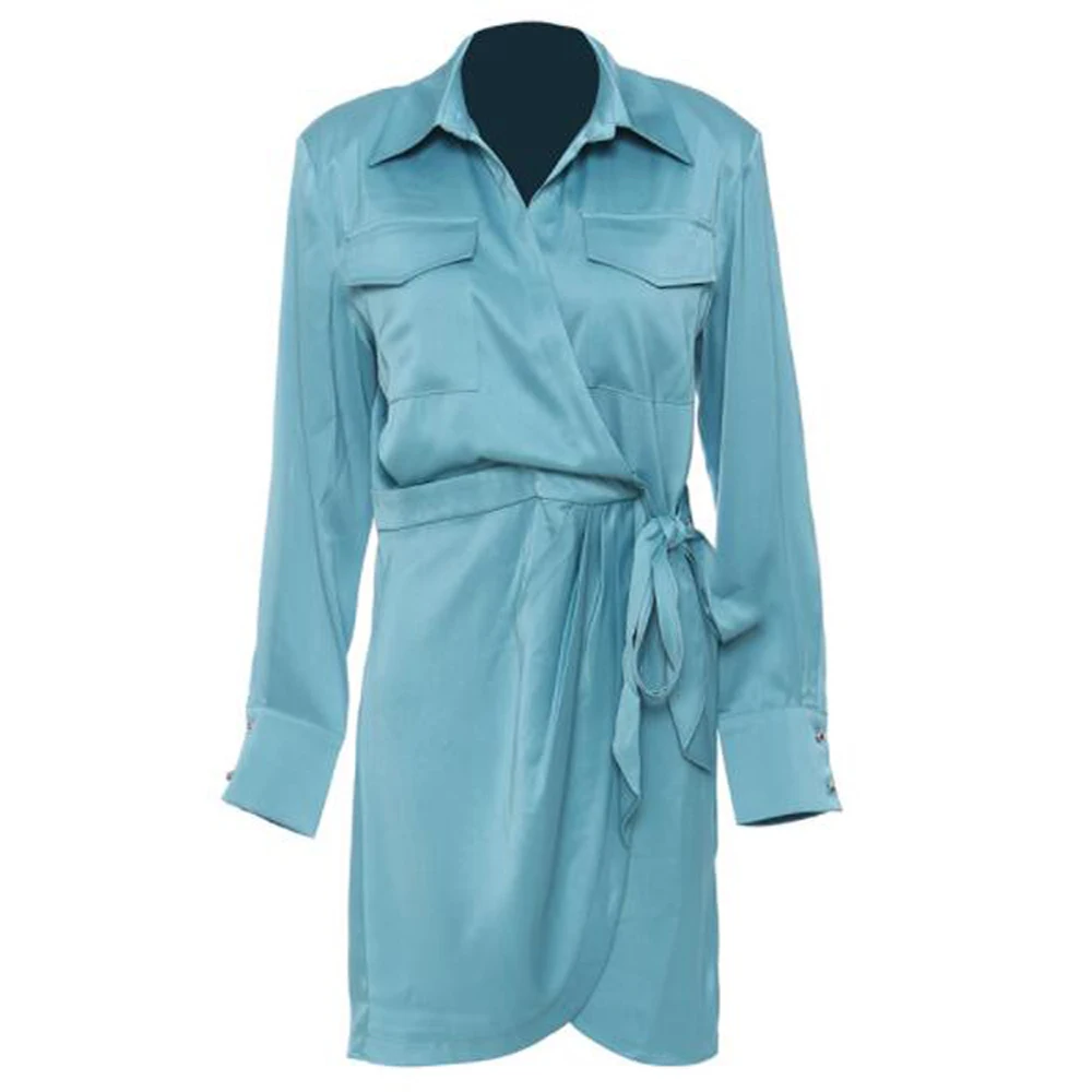 Cultiseed Women Ladies Luxury Satin Side Cross Lacing Up Bow Belt Shirts Dress Female Vintage Elegant Office Work Party Gowns
Cultiseed Women Ladies Luxury Satin Side Cross Lacing Up Bow Belt Shirts Dress Female Vintage Elegant Office Work Party Gowns