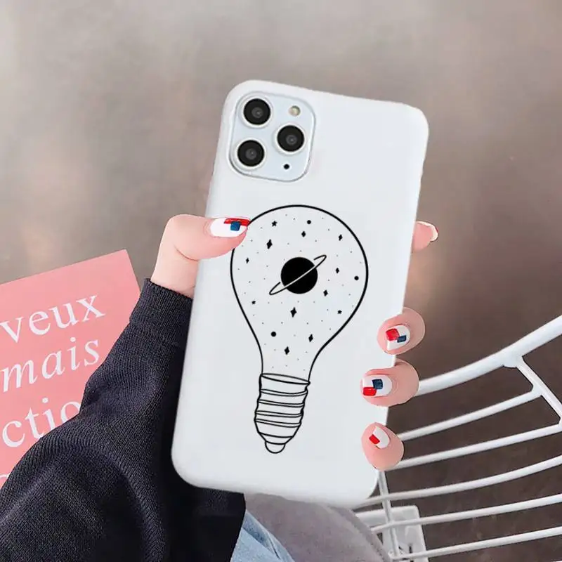 Cartoon Creativity starry universe Phone Case White Candy Color for iPhone 6 7 8 11 12 s mini pro X XS XR MAX Plus
Cartoon Creativity starry universe Phone Case White Candy Color for iPhone 6 7 8 11 12 s mini pro X XS XR MAX Plus