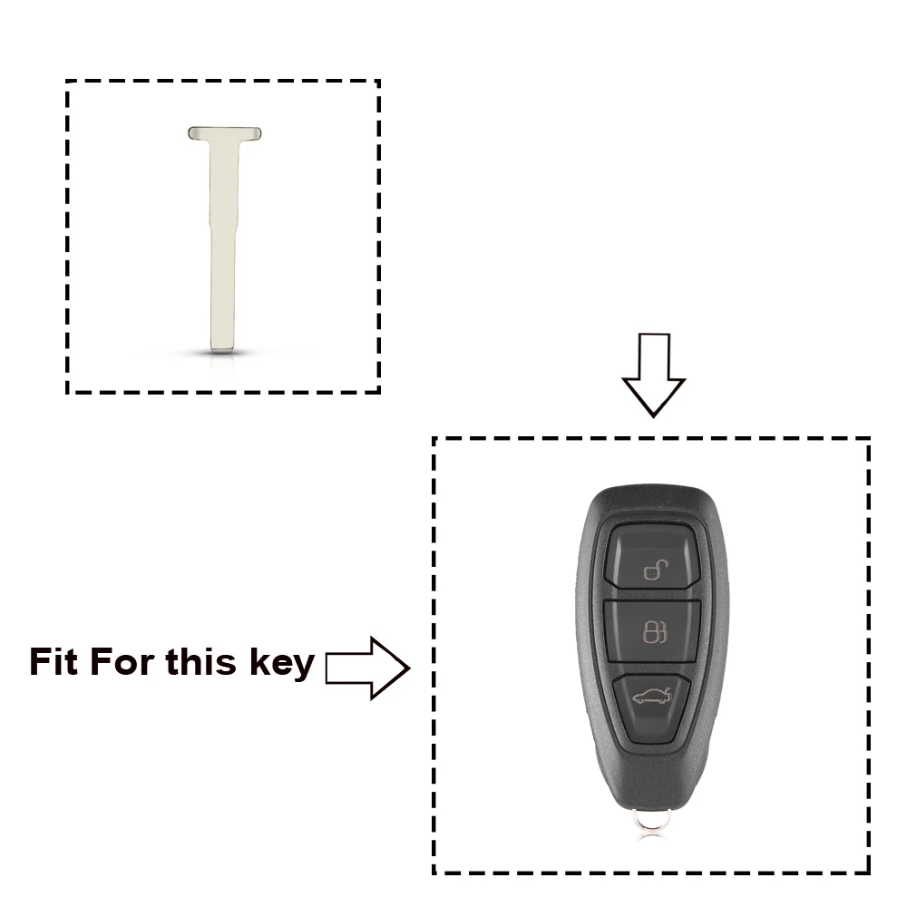KEYYOU умный Автомобильный ключ с пустой вставкой для Ford Mondeo Winner Kuga Fiesta Focus титановая