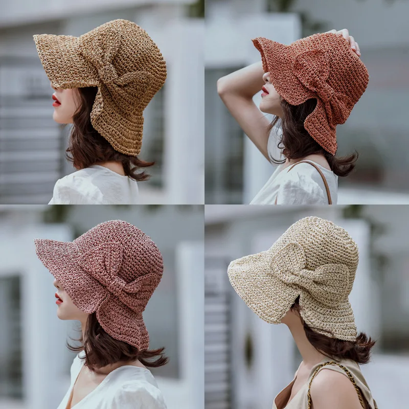 Women Lady Straw Hat Bowknot Wide Brim Cap Breathable for Outdoor Beach Summer K2
Women Lady Straw Hat Bowknot Wide Brim Cap Breathable for Outdoor Beach Summer K2