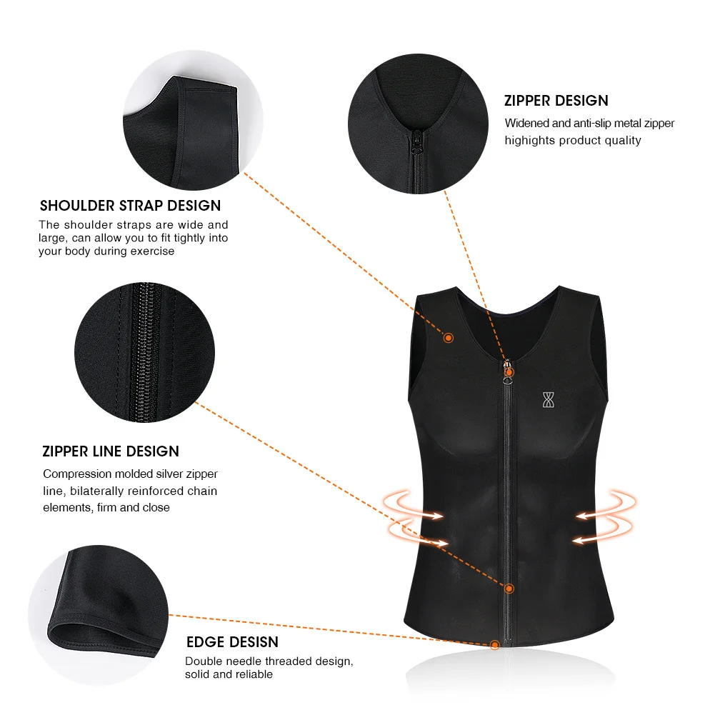 Mens Waist Trainer Sauna Suit Sweat Vest Slimming Underwear Body Shaper Weight Loss Shirt Fat Workout Tank Tops Shapewear
Mens Waist Trainer Sauna Suit Sweat Vest Slimming Underwear Body Shaper Weight Loss Shirt Fat Workout Tank Tops Shapewear