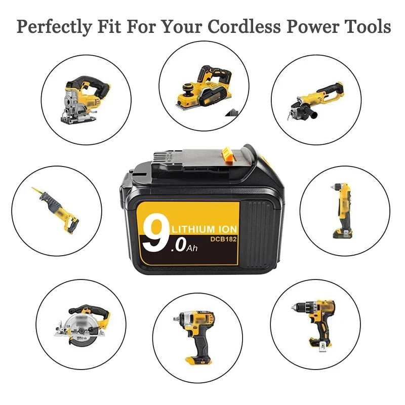 Аккумулятор Bonacell 18 в 9 0 А · ч для DeWalt DCB184 DCB181 DCB182 DCB200 20 5 | Электроника
