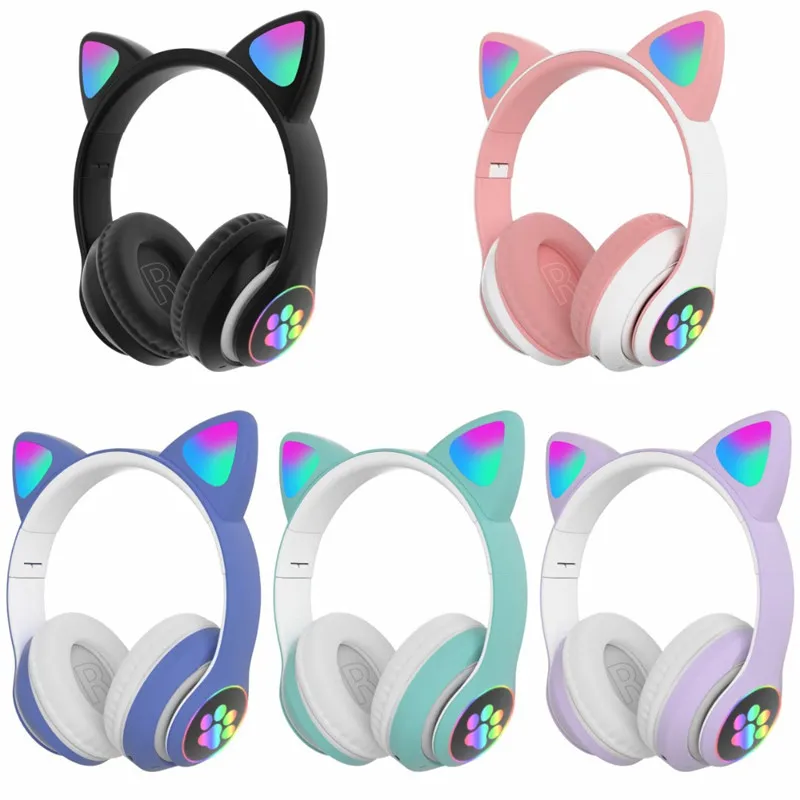 

Новые поступления 2021, беспроводные наушники Bluetooth с кошачьими ушками и микрофоном, музыкальная гарнитура HiFi со светодиодсветильник кой