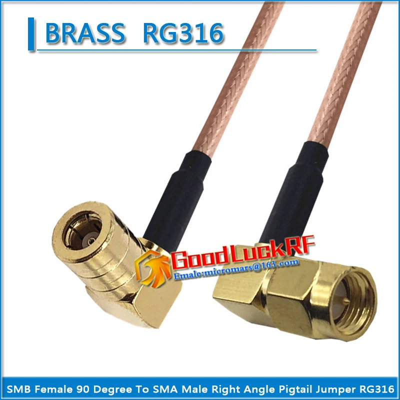 1X Pcs SMB Female 90 Degree Right Angle to SMA Male Right Angle 90 Degree Plug Pigtail Jumper RG316 Cable Coaxial 50 ohm
1X Pcs SMB Female 90 Degree Right Angle to SMA Male Right Angle 90 Degree Plug Pigtail Jumper RG316 Cable Coaxial 50 ohm