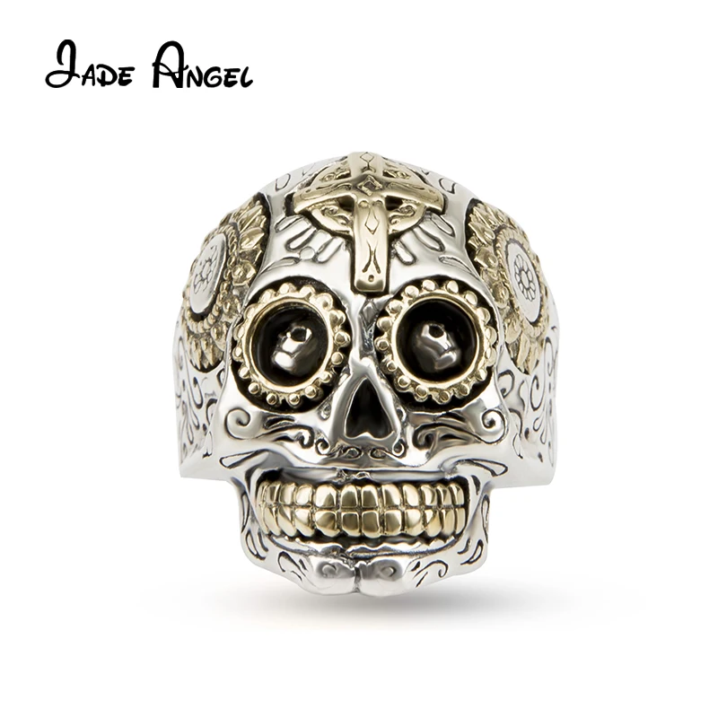 Jade Angel Mens Two Tone 925 Silver Skull Ring Retro Vintage Jewelry Fine Jewelry Fine Ring Design Ring Free shipping Men's Ring
Jade Angel Mens Two Tone 925 Silver Skull Ring Retro Vintage Jewelry Fine Jewelry Fine Ring Design Ring Free shipping Men's Ring