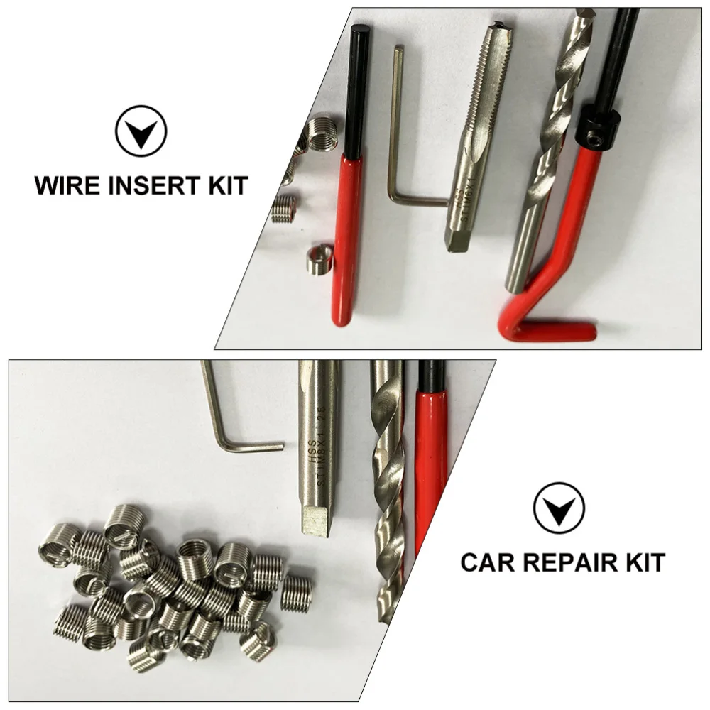 30pcs Useful Thread Repair Insert Kit Compatible Hand Tool Repairing Set 
30pcs Useful Thread Repair Insert Kit Compatible Hand Tool Repairing Set