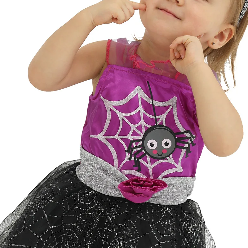 Baby Girls Fancy Dress Spider Print Lovely Tutu Skirt Headwear Halloween Carnival Party Kids Cosplay Demon Witch Costumes 
Baby Girls Fancy Dress Spider Print Lovely Tutu Skirt Headwear Halloween Carnival Party Kids Cosplay Demon Witch Costumes