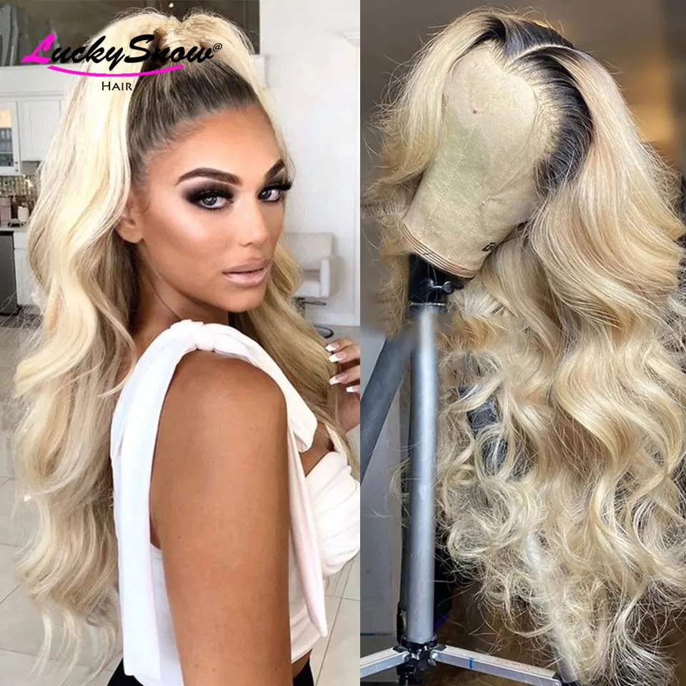 

1B 613 Blonde Lace Front Wig 13x4 Pre Plucked Brazilian Remy Body Wave Transparent 13x1 T Part Wigs Women 4x4 Closure Wig 180%