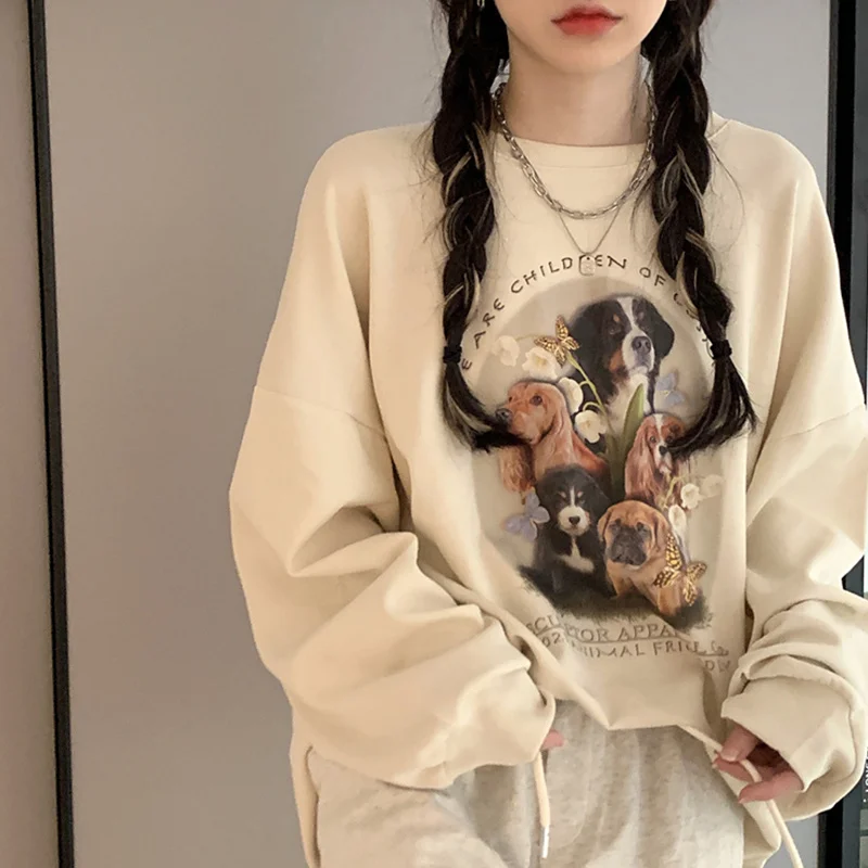 Round Neck Lazy Wind Sweater Women's 2021 New Korean Loose Lovely Long Sleeved Top Coat Fashion
Round Neck Lazy Wind Sweater Women's 2021 New Korean Loose Lovely Long Sleeved Top Coat Fashion