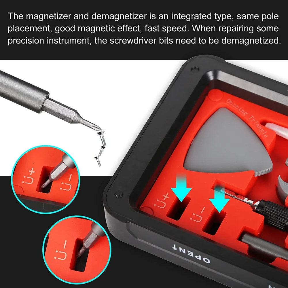 133 in 1 Precision Screwdriver Set Professional Electronics Repair Toolkit with 119 Bits Magnetic Driver Kit and Magnetic Buckle
133 in 1 Precision Screwdriver Set Professional Electronics Repair Toolkit with 119 Bits Magnetic Driver Kit and Magnetic Buckle