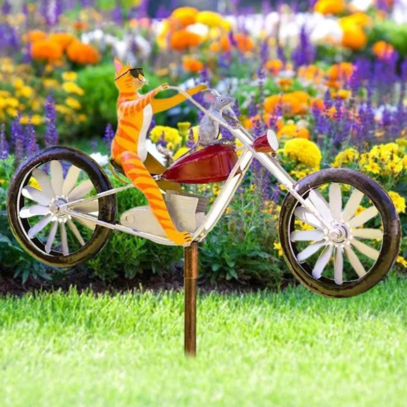 G2AA Wrought Iron Bike Wind Spinner Animal Cats Mouse Bicycle Windmill Garden Decor
G2AA Wrought Iron Bike Wind Spinner Animal Cats Mouse Bicycle Windmill Garden Decor